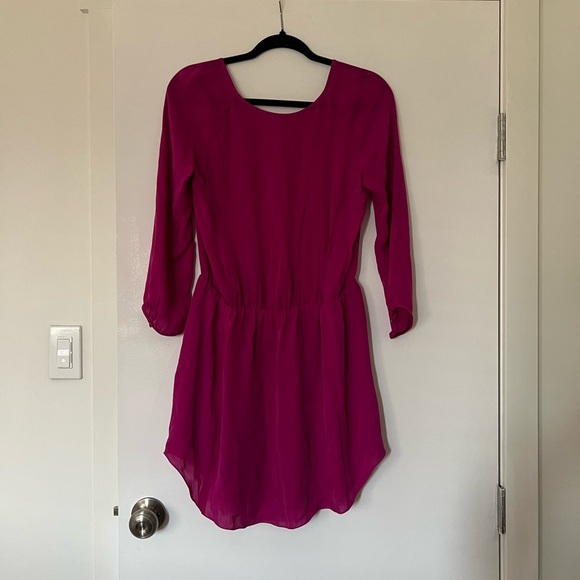 Aritiza fuchsia silk dress - Picture 2 of 5